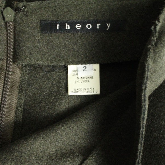 Theory Chrissy Felt Fatigue Deep Green A-Line Maxi Skirt 2 NEW - Picture 4 of 4